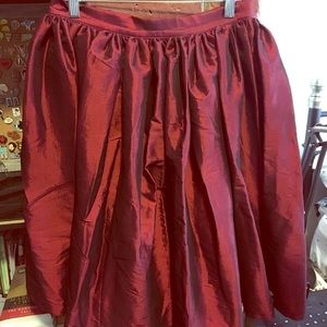 Pinup Couture red sharkskin taffeta Jenny skirt